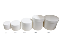 WHITE JARS 50 - 500GM