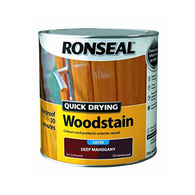 Ronseal Quick Dry Woodstain - Deep Mahogany 2.5L