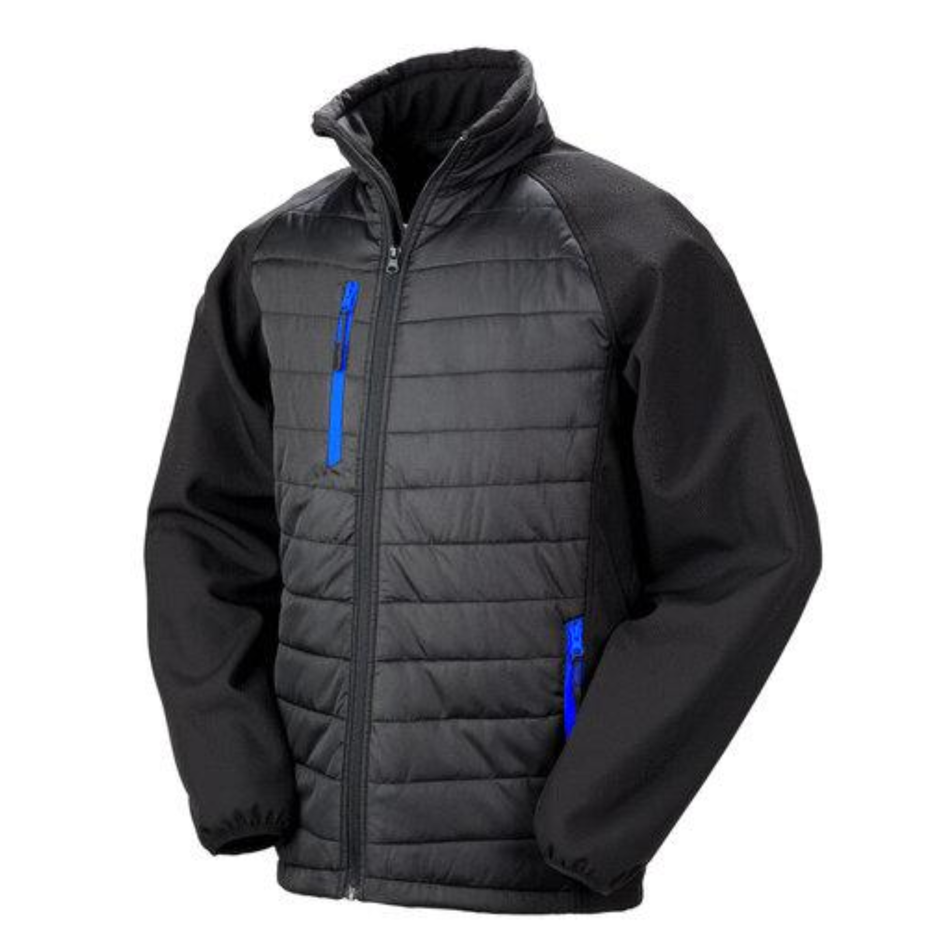 Result Compass Padded Softshell, Black/Royal Blue