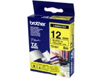 12MM Black on Yellow Tape