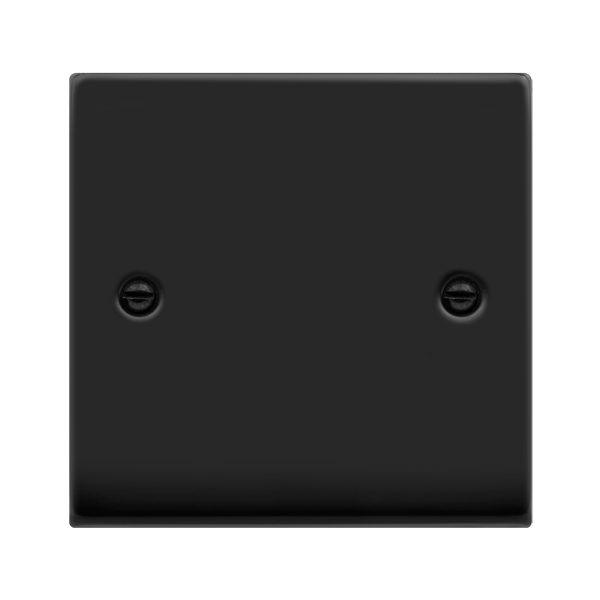 Click Deco 1G Blank Plate Matt Black VPMB060