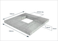Concrete Chimney Cap 28x28 (720x720mm)