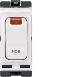 Hager Sollysta 20A DP Gridswitch + Neon "Hob" White WMGSDP2N/HB