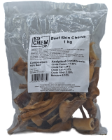 K9 Chew Co. Beef Skin Chews 1kg x 1