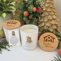 Christmas Nativity Scented Candle/Glass Jar   (86492)