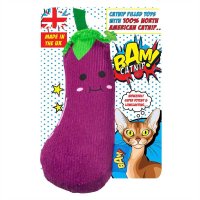 BAM! Catnip Genie Aubergine Cat Toy x 6
