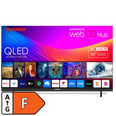 Telefunken 55" Smart Tv QLED 4k WebOS Frameless Soundbar | N27-QLED-W55