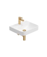HORIZON SQUARE 45CM AND BRUSHED GOLD BOTTLE TRAP