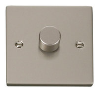 Click Deco Victorian Pearl Nickel 1 Gang 2 Way Dimmer | LV0101.0130