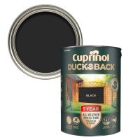 Cuprinol 5 Year Ducksback Black 5L Paint Tin & Colour Swatch