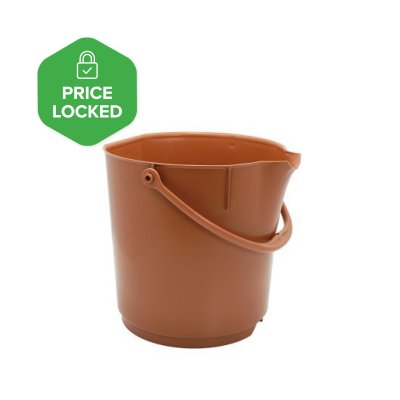 Foodgrade production bucket - 15 ltr, brown