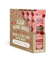 Excel Forage & Feast Hay Bar - Rosehip 60g x 5