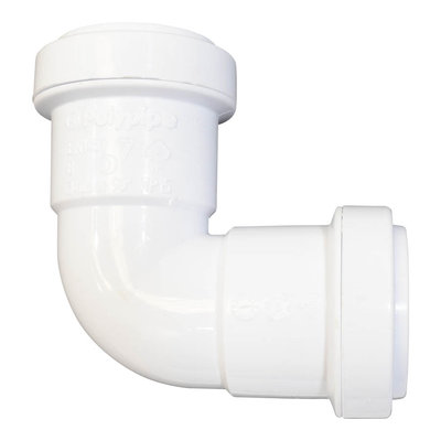Polypipe 32mm WP15mm White 90 Degree Bend