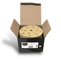 Prem-Cut 150mm Aluminium Oxide Gold Abrasive Velcro Disc 15H - 80 Grit - 100pk