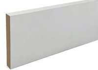 White Primed Plain Square Edge 18 x 144mm x 5.4m Skirting