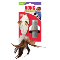 KONG Cat Toy - Refillable Catnip Feather Mouse x 1