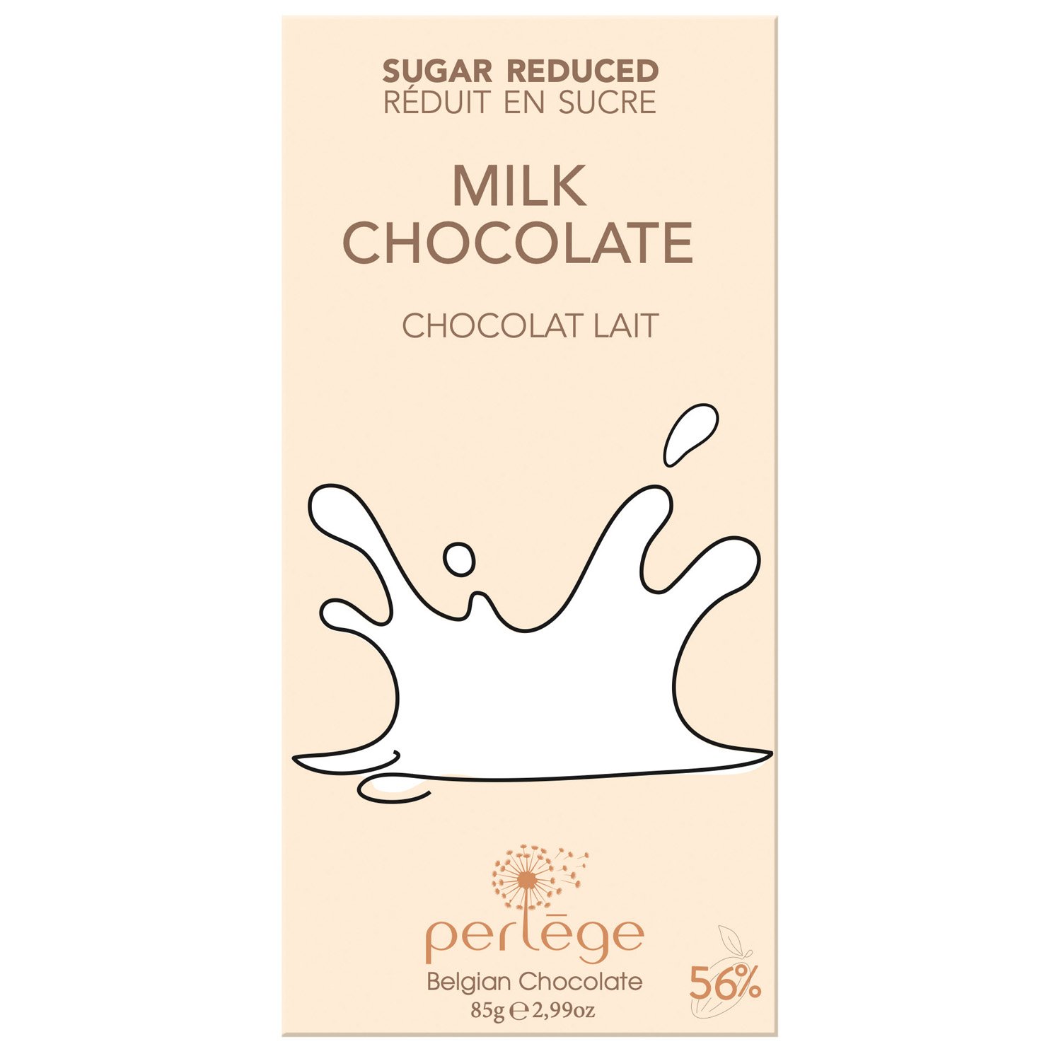 Perl?ge solid milk chocolate tablet - 12x85g