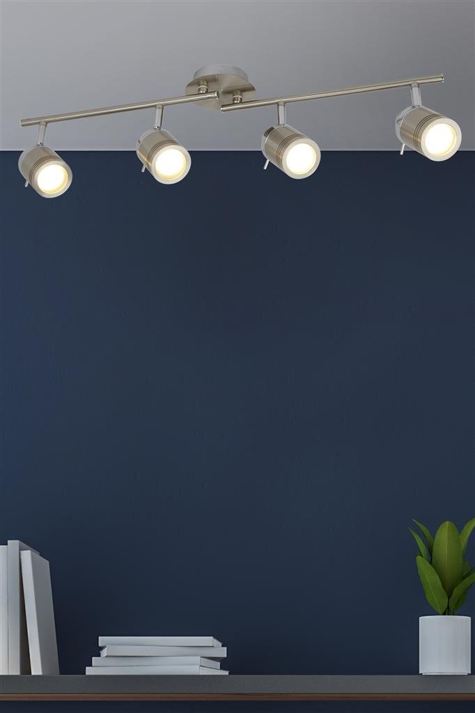 Searchlight Samson Satin Silver 4 Spotlight