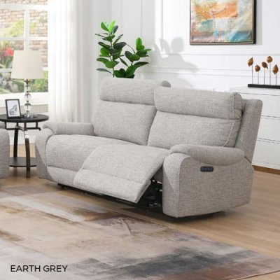 Athenia 3 Seater Electric Recliner - Earth Grey