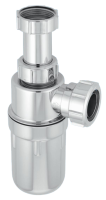 McAlpine 1 1/4" x 75mm CP Plastic Resealing Adjustable Inlet Bottle Trap A10AR-CP