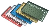 Directa Perforated Aluminium Instrument Tray Blue - DMI Ireland's Leading Dental Supplier - Next Day Delivery