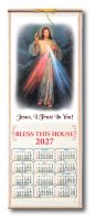 Wood Scroll Calendar/Divine Mercy   (9690)