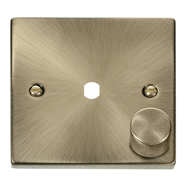 Click Deco 1G Dimmer Plate & Knob Antique Brass VPAB140PL