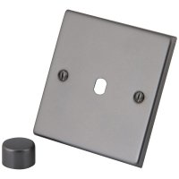 Gunmetal Grey 1 Gang Dimmer Plate & Knob 6011