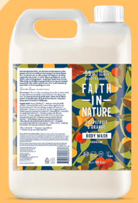 5L FAITH IN NATURE GRAPEFRUIT&ORANGE BODYWASH