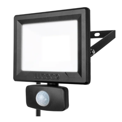 Luceco Slimline LED Floodlight with PIR Motion Sensor - 20W