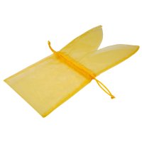 Yellow organza Easter bunny bag 29 x 12cm - 10pcs
