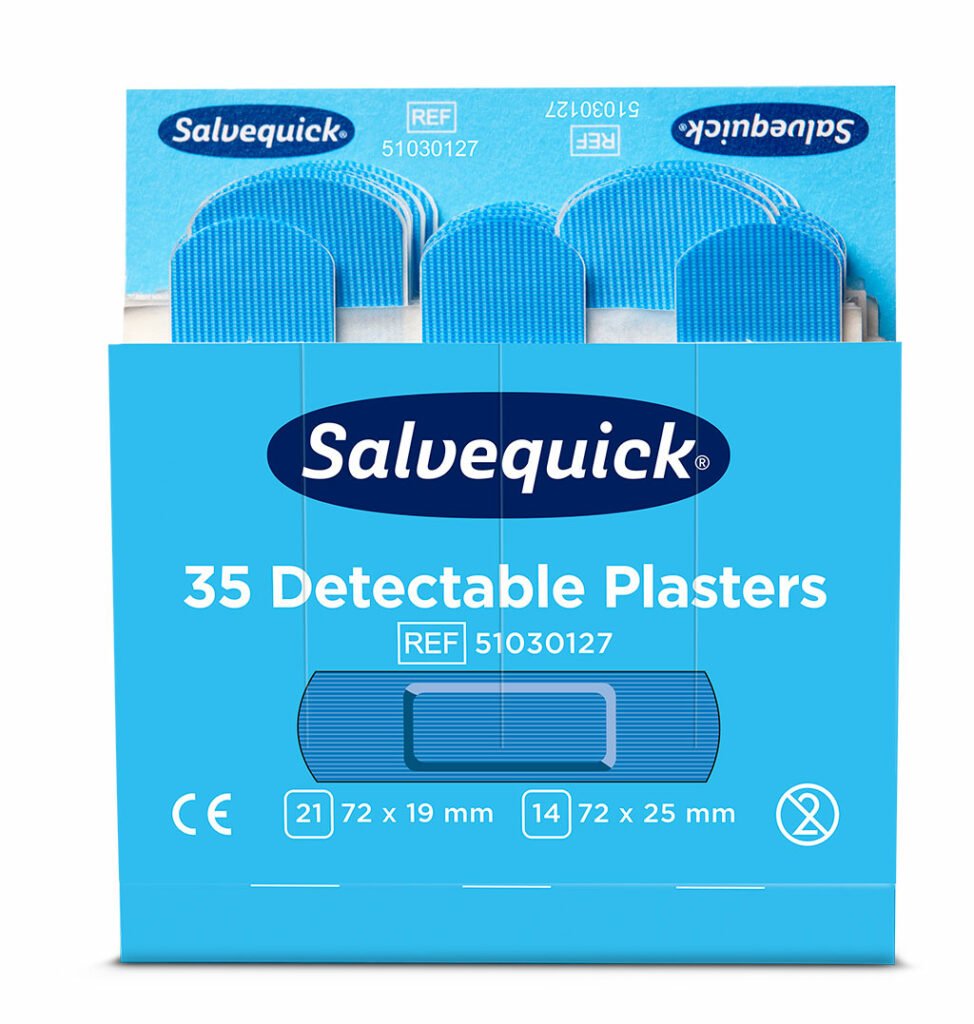 Cederroth Blue Detectable Plaster, 35 pieces/refill