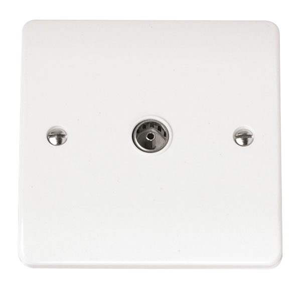 Click Mode 1G TV Socket White CMA065