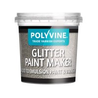 Polyvine Glitter Paint Maker Silver 75g Container