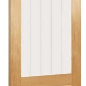 HP38 - Oak- Glazed Line Bevelled Clear Glass