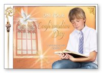 Wood Post A Plaque/Confirmation Boy   (F35980)