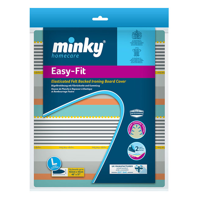 Minky Elasticated Easy Fit Ironing Board Cover Large 122cm Wilsons