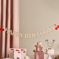 Rococo Cherries 'Happy Birthday' Card Banner 2.5m