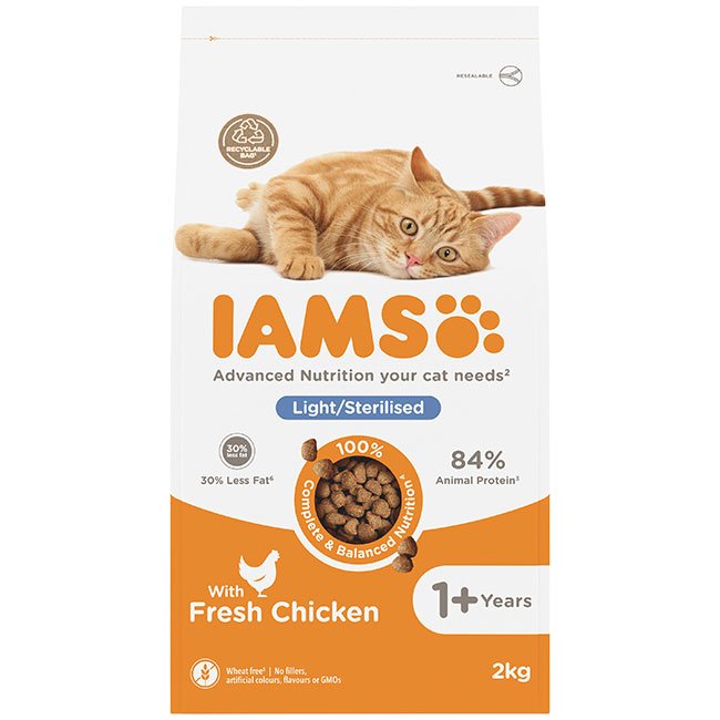 Iams Cat Advanced Nutrition Light/Sterilised Chicken 2kg