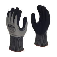 Polyco Capilex Cut Resistant Foamed Nitrile Coated Glove, Grey/Black