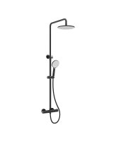 ALITA RAIN THERMOSTATIC SHOWER KIT MATT BLACK