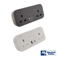 Marshall-Tufflex Icon Desktop Module 2 Gang Power & 2 x USB