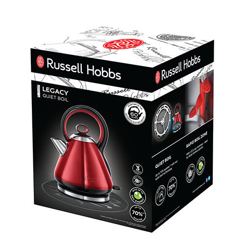 Buy Russell Hobbs Legacy Quiet Boil Red Kettle online Tadhg O'Connor Ltd.