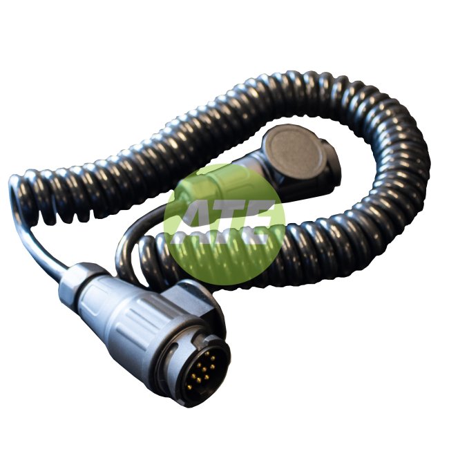 5M 13 Pin Curly Extension Lead Plug/Plug ATE