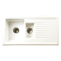 White Ceramic 1.5 Bowl 1010 x 525mm (Bowl Depth 227/155mm)