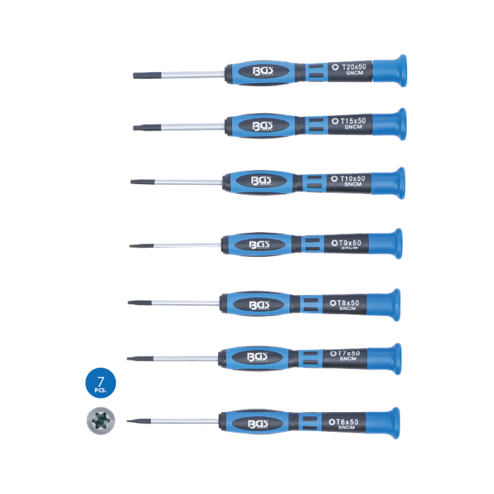 Precision Tork Screwdrivers (7 Pcs)
