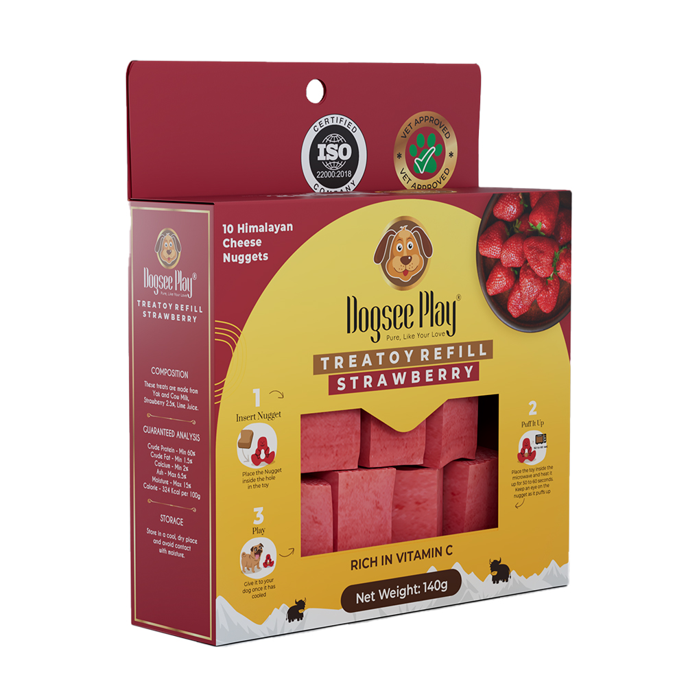 Dogsee Play Treatoy Refill Pack Strawberry 10pcs 140gm