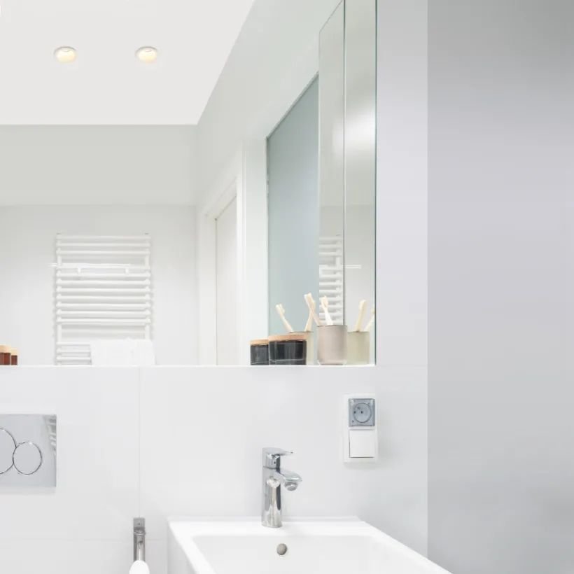 Searchlight Slim IP65 White Recessed GU10 Spotlight