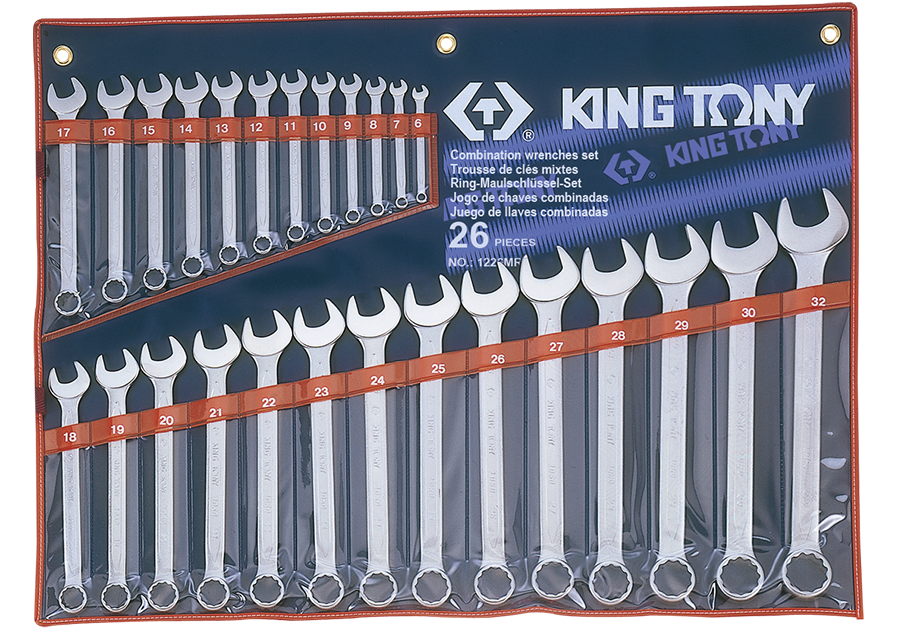 KING TONY Combination Spanner Set 26 Piece, Ireland & UK Delivery