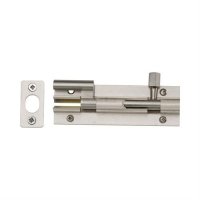 C1592 4-SN - HERITAGE BRASS DOOR BOLT NECKED 4  X 1.25 SATIN NIC